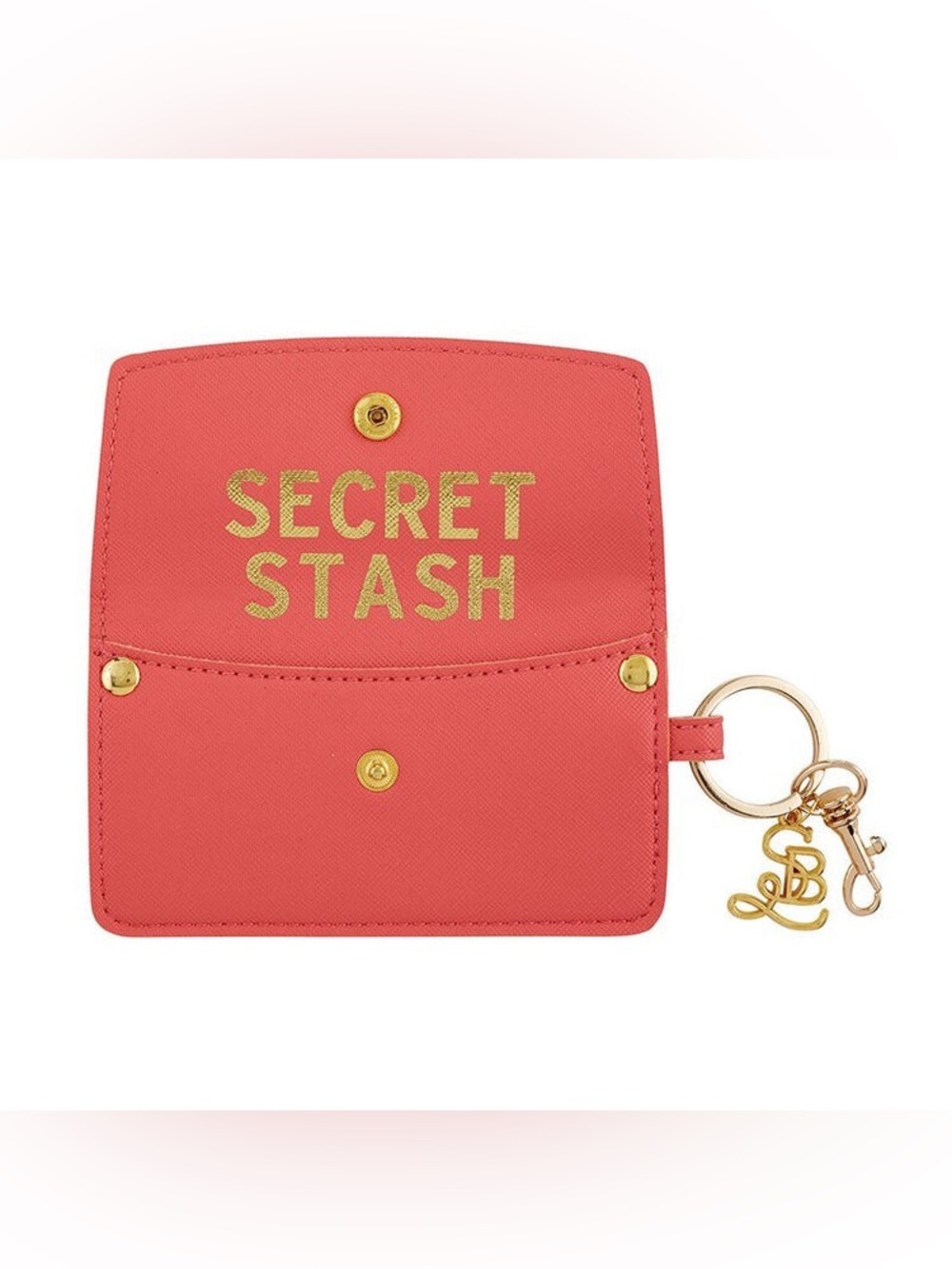 “Secret Stash” Coral Credit Card Pouch